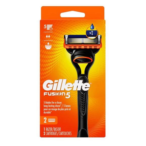 Gillette Fusion 5 Razor Set Includes 1 Razor and 6 Refill Cartridges New In Box - Picture 4 of 10